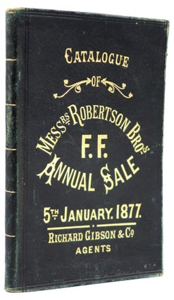 Item #138 Catalogue of Pure Shorthorn and Hereford Cattle Bred at Colac, by Messrs. Robertson...